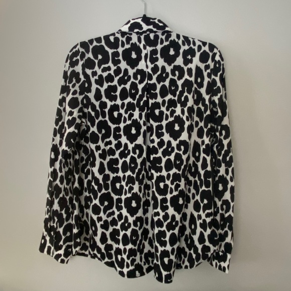 Oversized collard blouse animal print - Picture 1 of 2